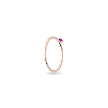 Anello Rubinia Filodamore in oro rosa e rubino 0,05ct 14