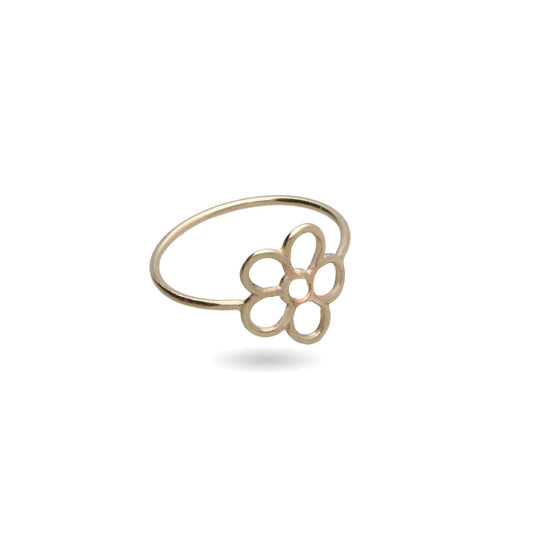Anello Rubinia Filodamore oro giallo 9kt con fiore 14