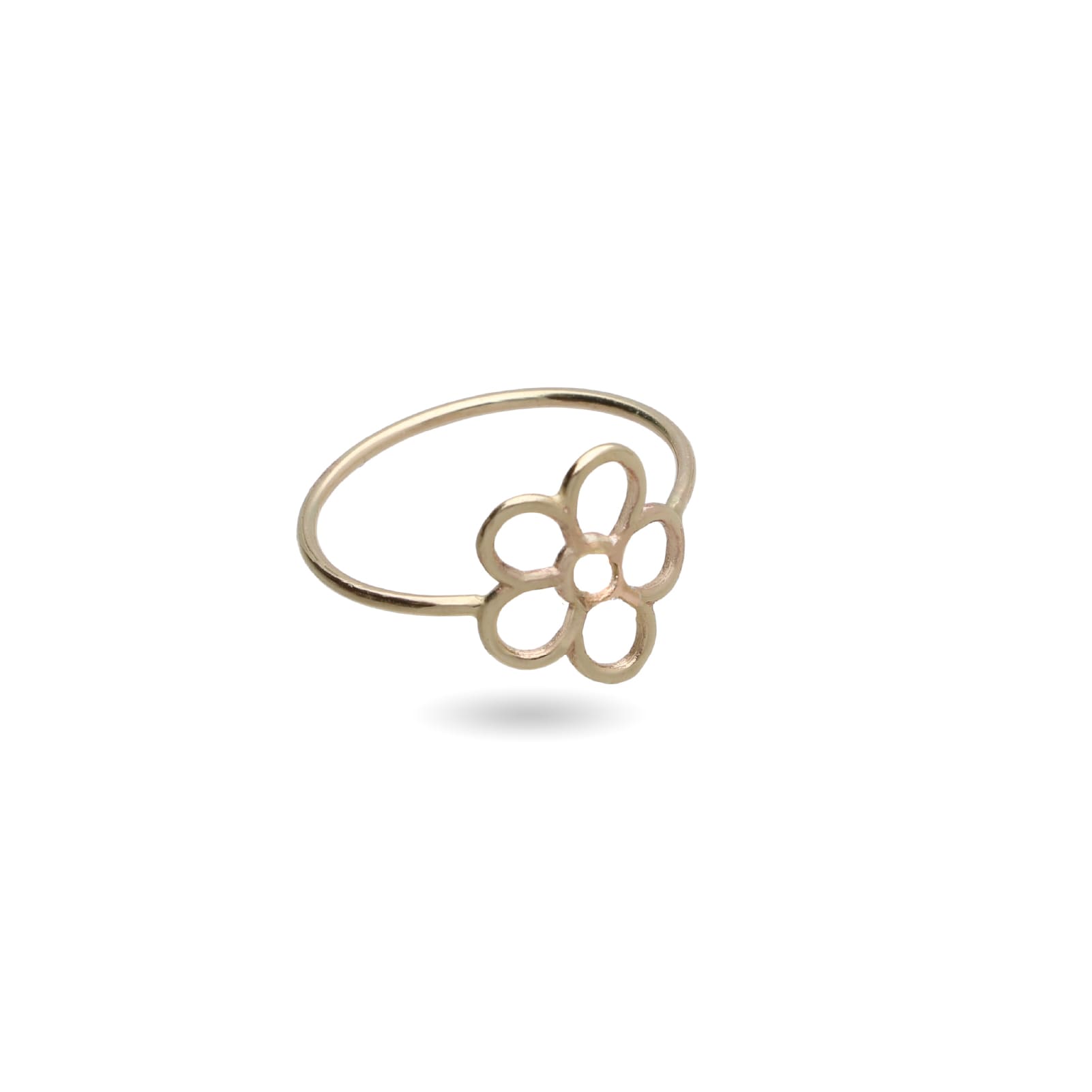 Anello Rubinia Filodamore oro giallo 9kt con fiore 14