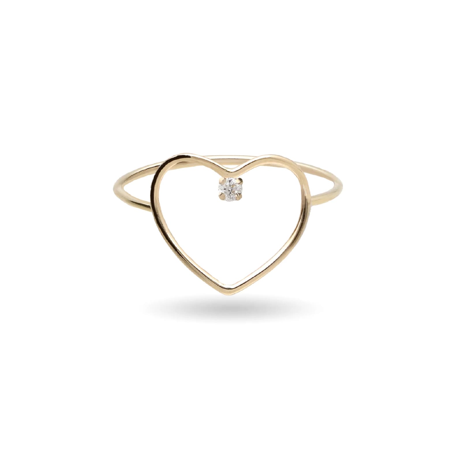 Anello Rubinia Filodamore in oro giallo 9kt cuore 12 mm 14