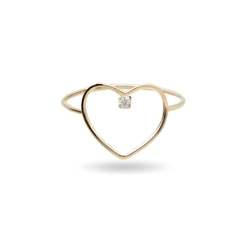 Anello Rubinia Filodamore in oro giallo 9kt cuore 12 mm 14
