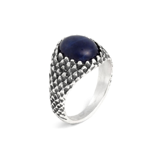 Anello mignolo Giovanni Raspini in argento snake nero 14