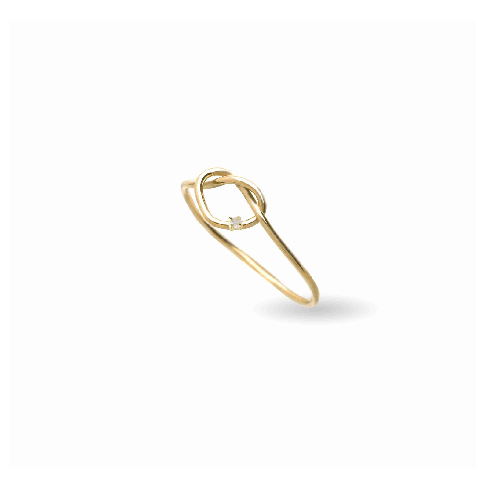 Anello Rubinia Filodamore oro e cuoricino con diamante 0,027ct 14
