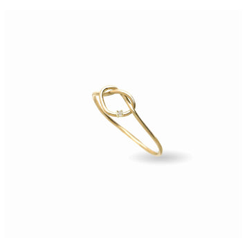 Anello Rubinia Filodamore oro e cuoricino con diamante 0,027ct 14
