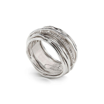 Anello Rubinia Filodellavita 13 fili e diamanti bianchi 0,21ct 14