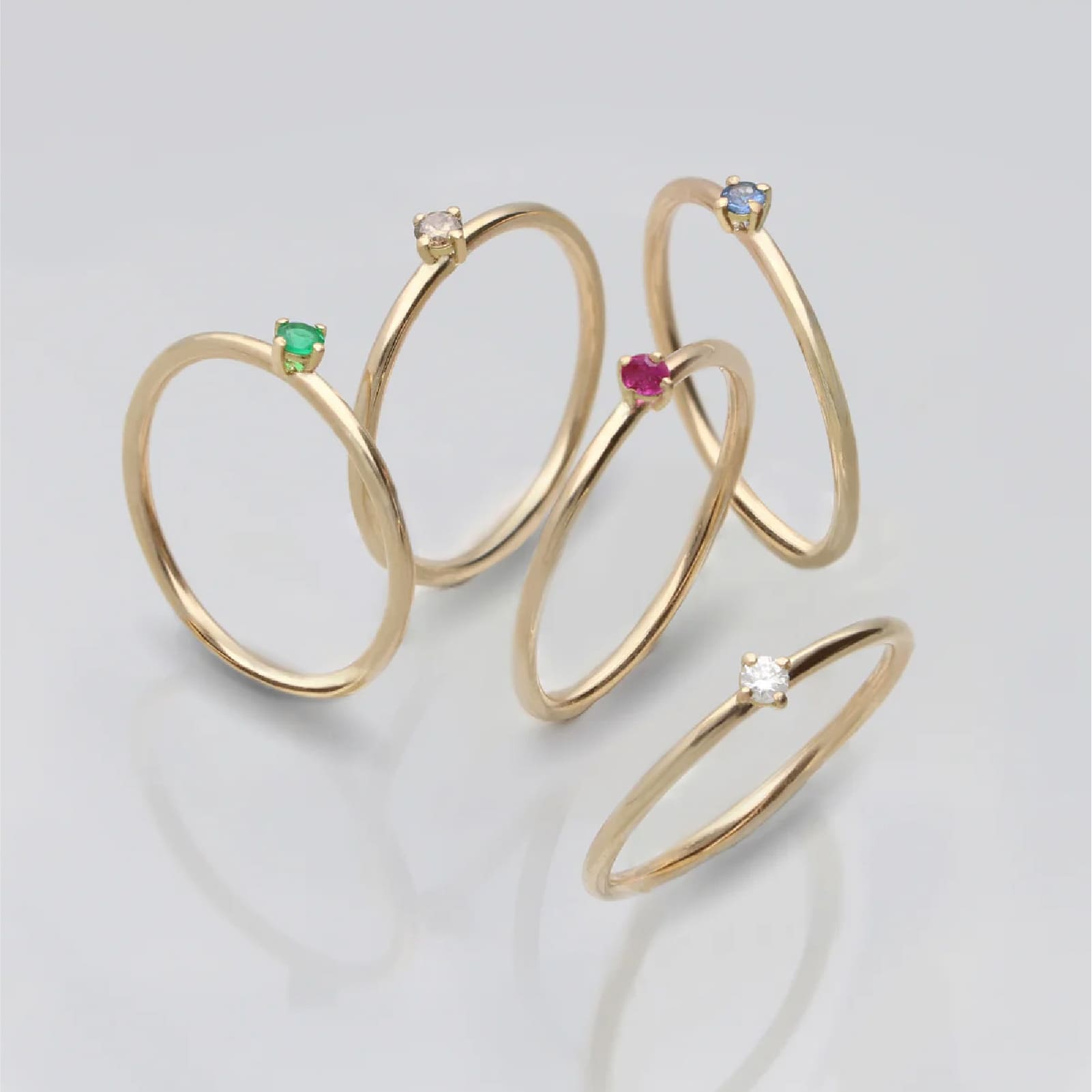 Anello Rubinia Filodamore in oro e diamante bianco 0,05ct 14