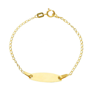 Bracciale bambino/a JOY Gioielli in oro giallo con targhetta ovale 158875P-1