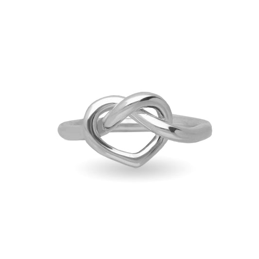 Anello Rubinia Filodamore argento 925 con cuoricino annodato 15