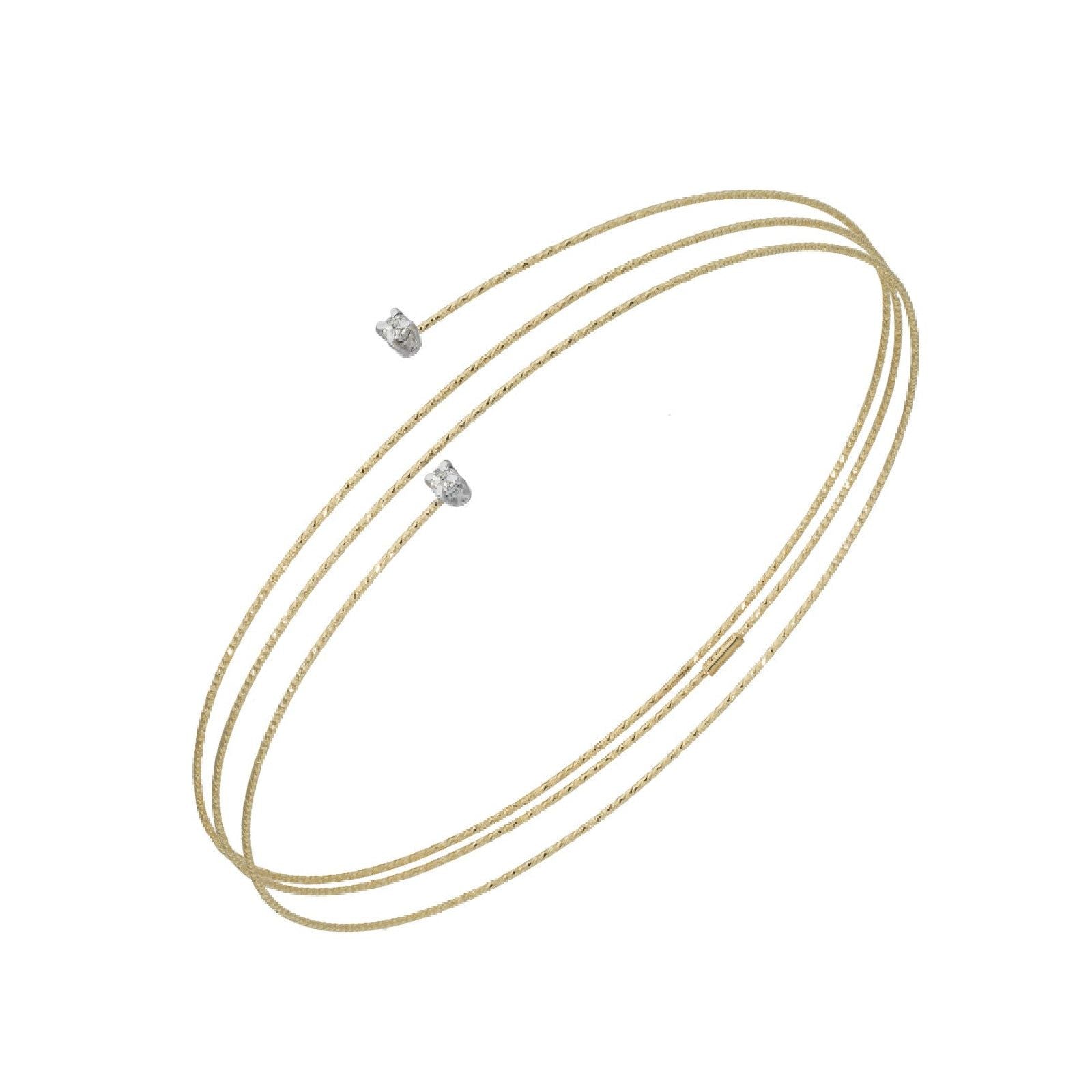 Bracciale 3 giri donna MagicWire oro giallo diamanti 0,04ct 16-B3F-GD-01-1