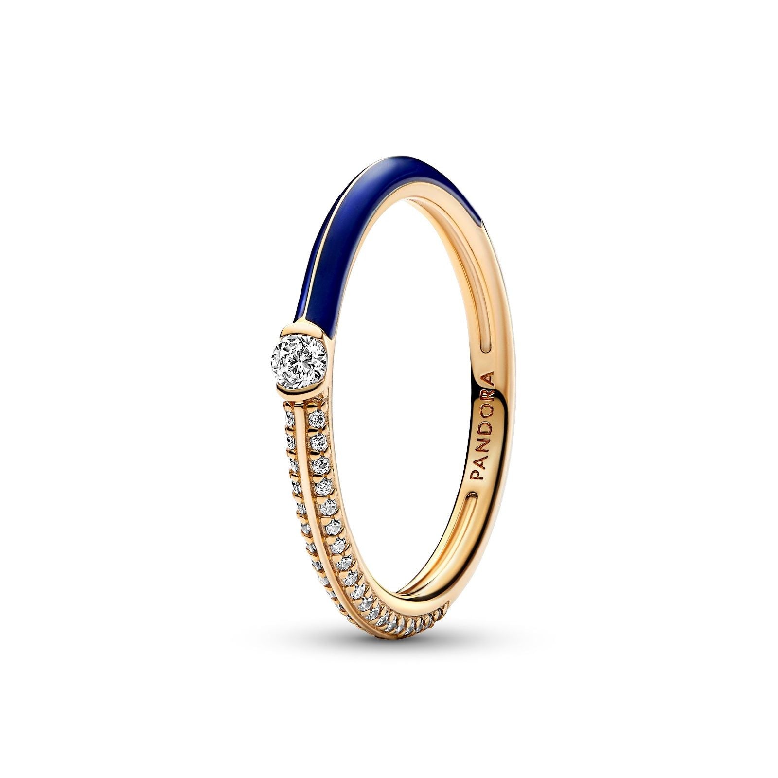 Anello Pietre Luminose & Smalto Blu Pandora ME 162528C01-1