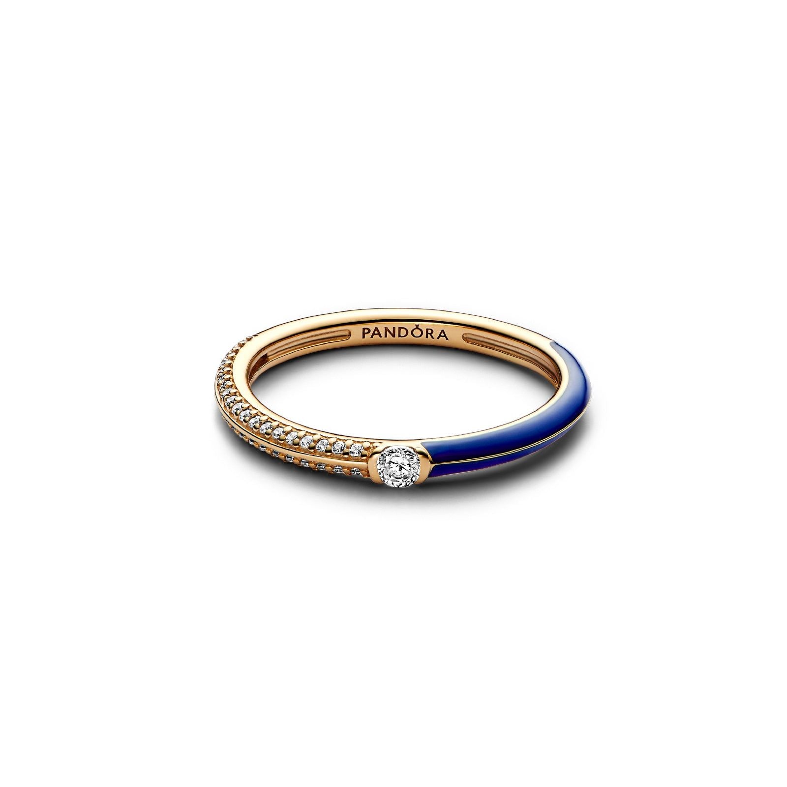 Anello Pietre Luminose & Smalto Blu Pandora ME 162528C01-2