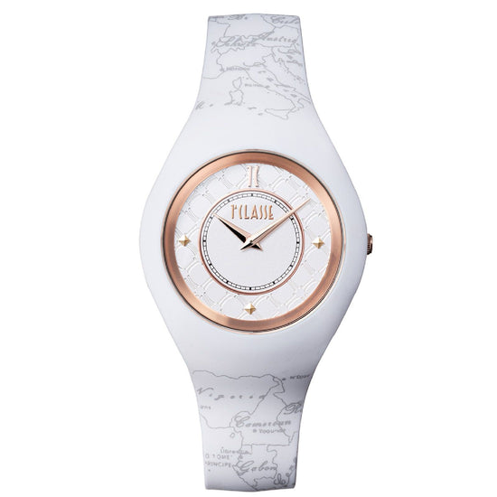 Orologio donna Alviero Martini 1ª Classe Saint-Tropez silicone bianco 40mm 1691000-1