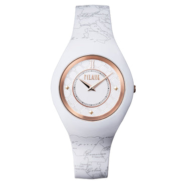Orologio donna Alviero Martini 1ª Classe Saint-Tropez silicone bianco 40mm 1691000-1