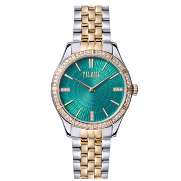 Orologio donna Alviero Martini 1ª Classe Cannes acciaio oro e cristalli 32mm 1691004-1