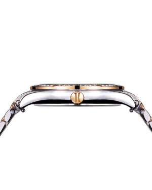 Orologio solo tempo donna Alviero Martini 1ª Classe Cannes cassa 32mm e bracciale in acciaio pvd oro con cristalli 1691004