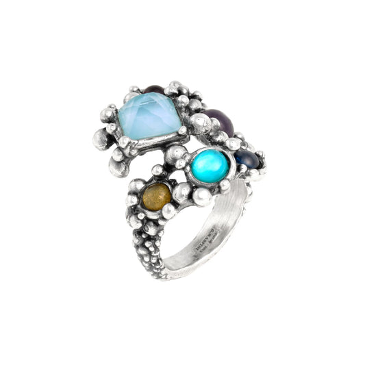 Anello Giovanni Raspini Cocktail in argento con perle naturali 16