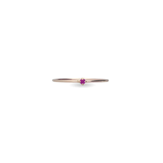Anello Rubinia Filodamore in oro rosa e rubino 0,022ct 16