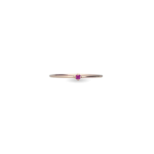 Anello Rubinia Filodamore in oro rosa e rubino 0,022ct 16