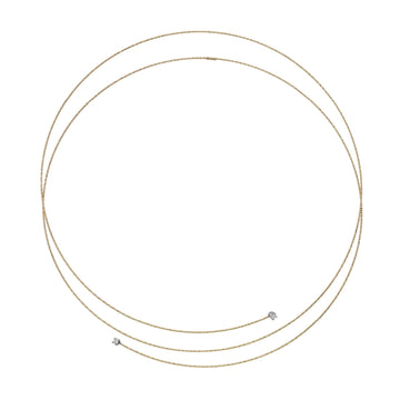Collana donna MagicWire Perfect filo a spirale in oro giallo due diamanti 0,04ct 17-C-GD-01-1