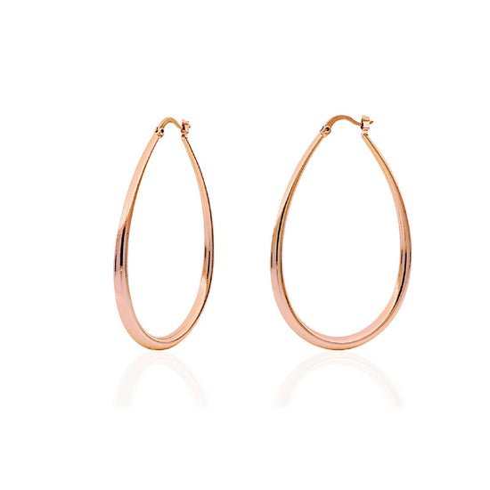 Orecchini cerchio goccia donna Unoaerre Classica bronzo bagnate oro rosa 1775-1