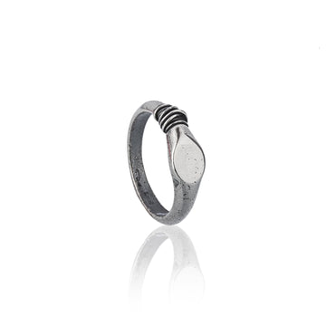 Anello ovale Giacomo Burroni in argento 925 con nodino 17