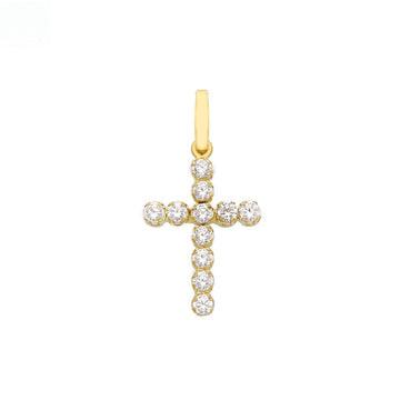 Ciondolo donna JOY Gioielli in oro giallo a croce con zirconi 180038-1