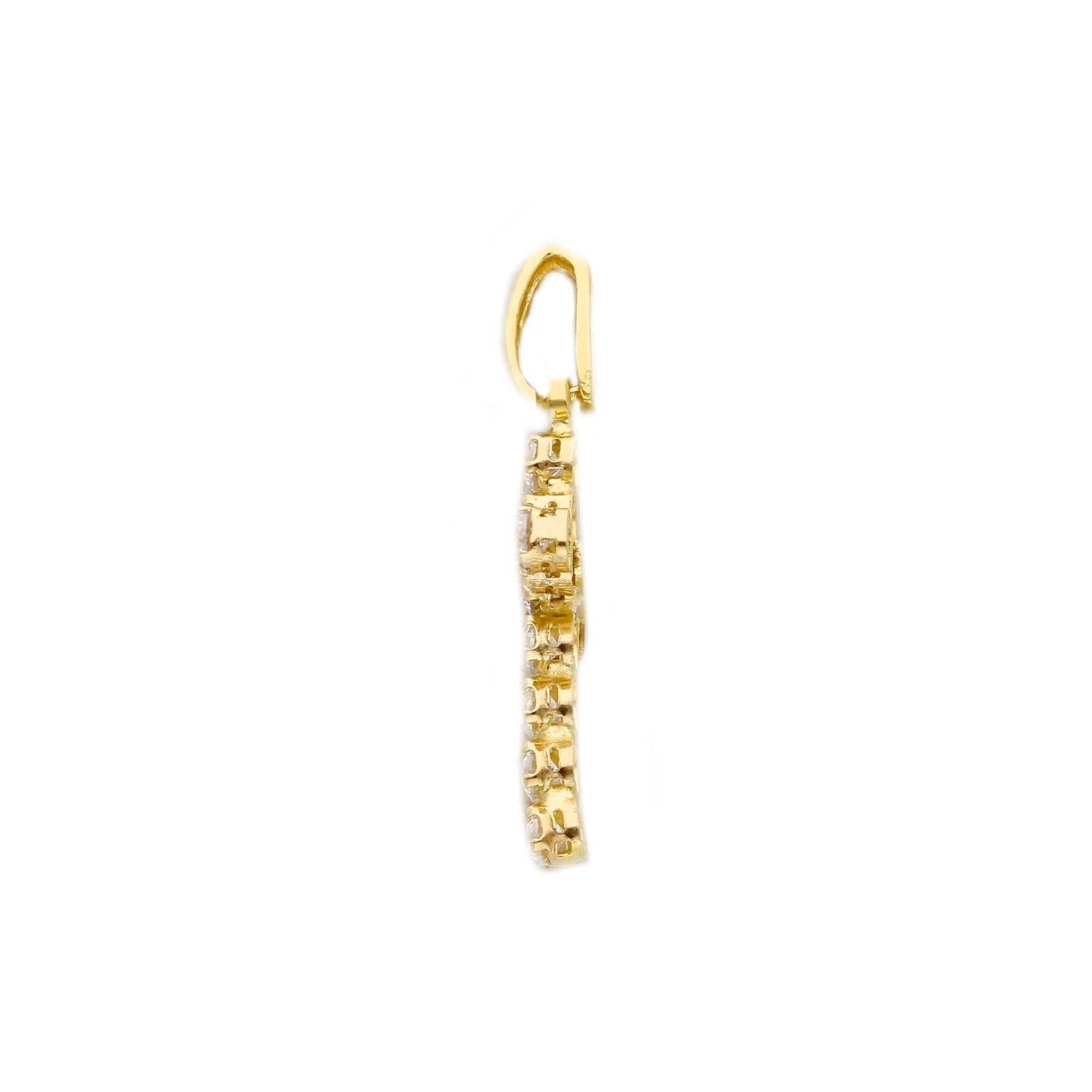 Ciondolo donna JOY Gioielli in oro giallo a croce con zirconi 180038-2