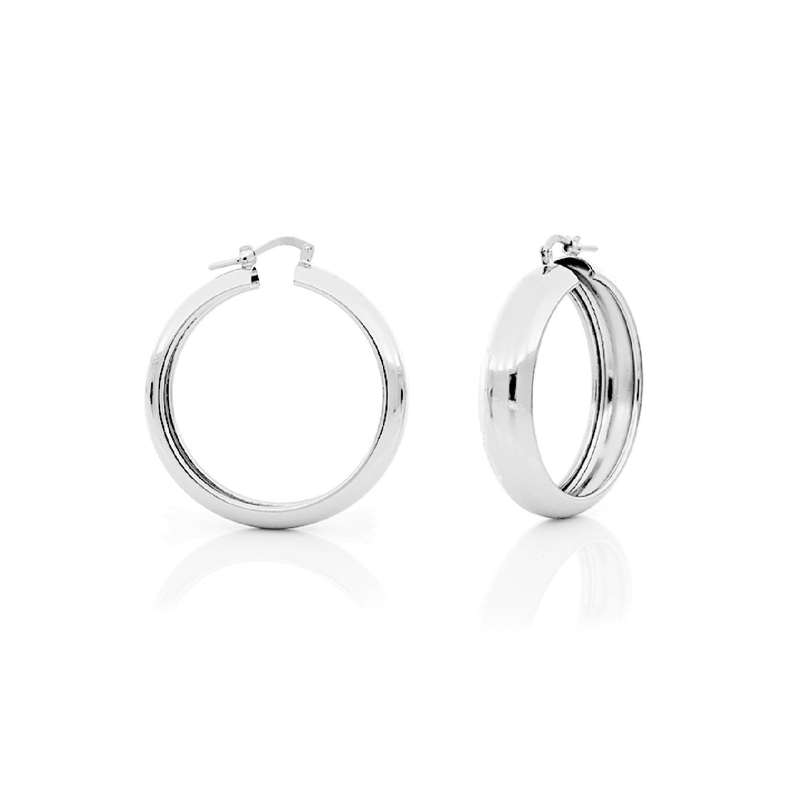Orecchini cerchio donna Unoaerre Classica bronzo argento diametro 3,5 cm 1801-1