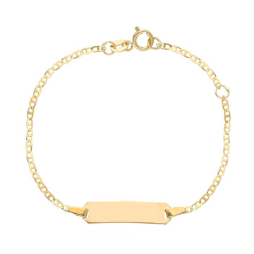 Bracciale bambino/a JOY Gioielli in oro giallo con targhetta rettangolare 180183-1