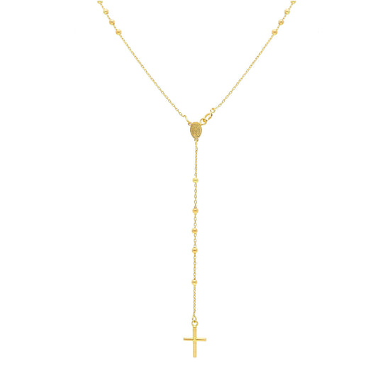 Collana rosario unisex JOY Gioielli Oro in oro giallo miracolosa e croce 188158