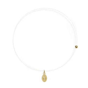 Collana silicone Rue Des Mille Golden Mate donna con charm Madonnina oro 18K-GR-LNZ-MAD-1
