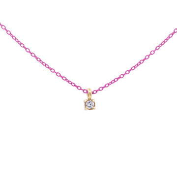 Collana in argento rosa Rue Des Mille Golden Mate donna in oro e diamante 18K-GRV-K6-DCAST-1