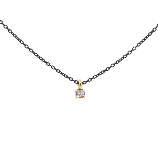 Collana in argento nero Rue Des Mille Golden Mate donna in oro e diamante 18K-GRV-K8-DCAST-1