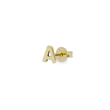 Orecchino lobo Rue Des Mille Golden Mate donna in oro con lettera A 18K-OR-LOB-INIZ-A-1