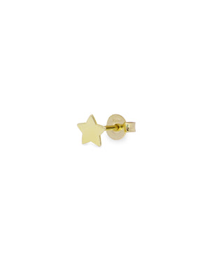 Mono orecchino a lobo della collezione Rue Des Mille Golden Mate da donna in oro 18kt a forma di stella di dimensioni 7 mm 18K-OR.LOB.STE