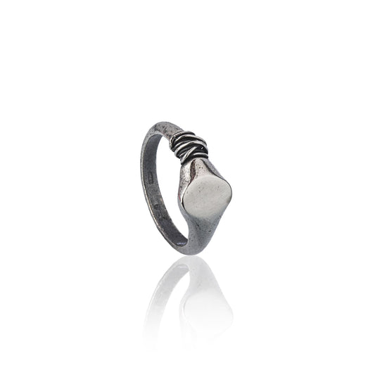 Anello da uomo Giacomo Burroni in argento 925 con nodino 18
