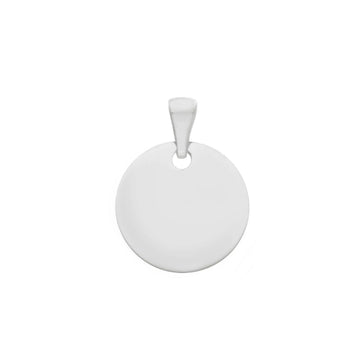 Ciondolo tondo unisex JOY Gioielli in oro bianco 14 mm 191418-1