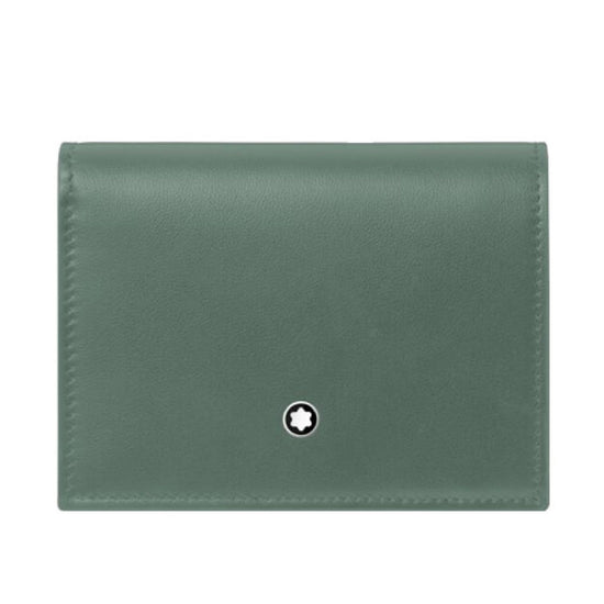 Portafoglio uomo Montblanc Continental Nano in pelle di vitello verde 198011-1