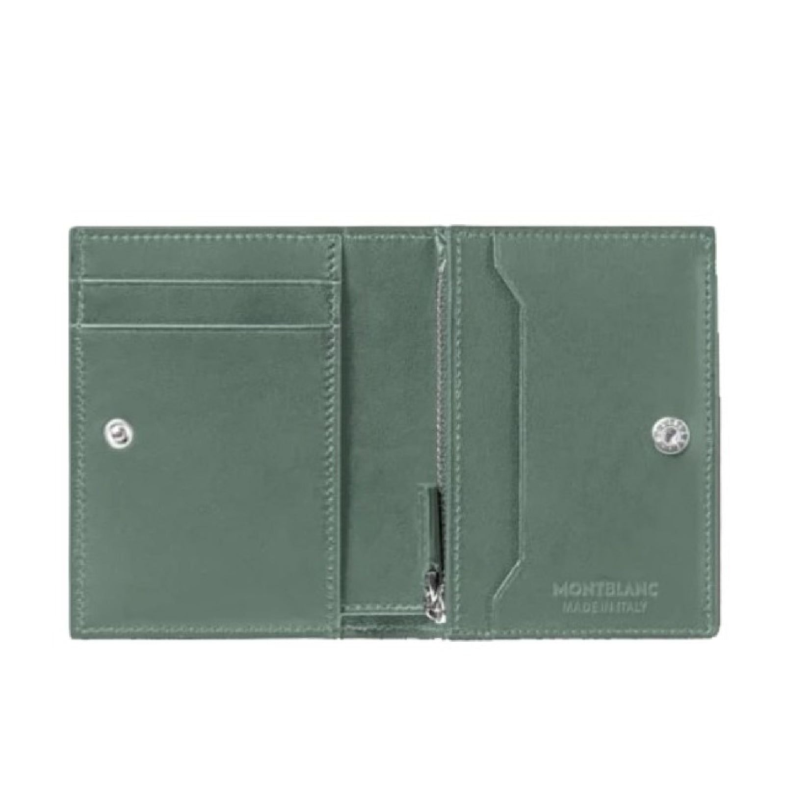 Portafoglio uomo Montblanc Continental Nano in pelle di vitello verde 198011-2