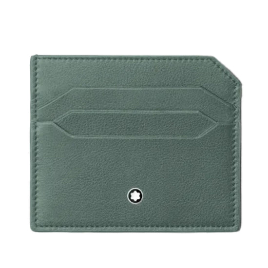 Porta carte uomo Montblanc Meisterstück Soft pelle verde peltro 198037-1