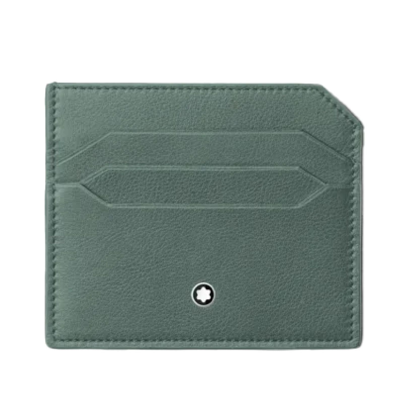 Porta carte uomo Montblanc Meisterstück Soft pelle verde peltro 198037-1