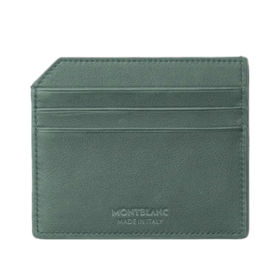 Porta carte uomo Montblanc Meisterstück Soft pelle verde peltro 198037-2