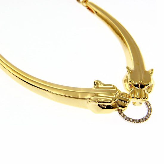 Collana donna JOY Gioielli Oro in oro giallo e bianco con tigri e zirconi 198561-1