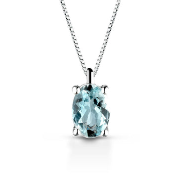 Collana PG Gioielli in oro 18kt con acquamarina 0,43ct MISURA UNICA