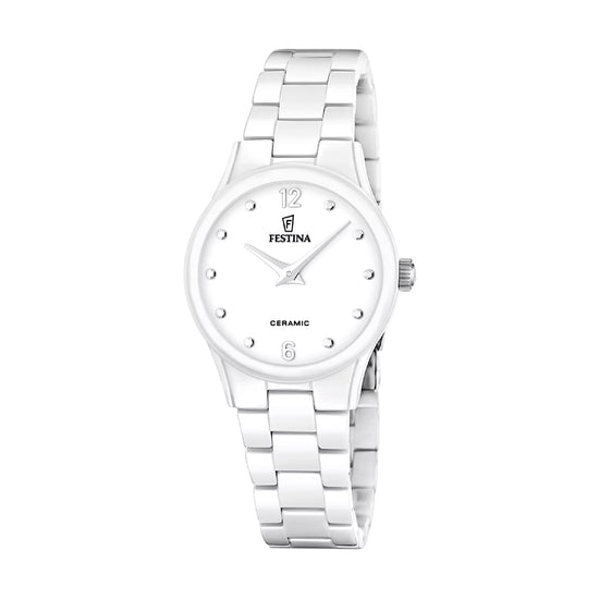 Orologio Festina con cassa e cinturino in ceramica bianca MISURA UNICA