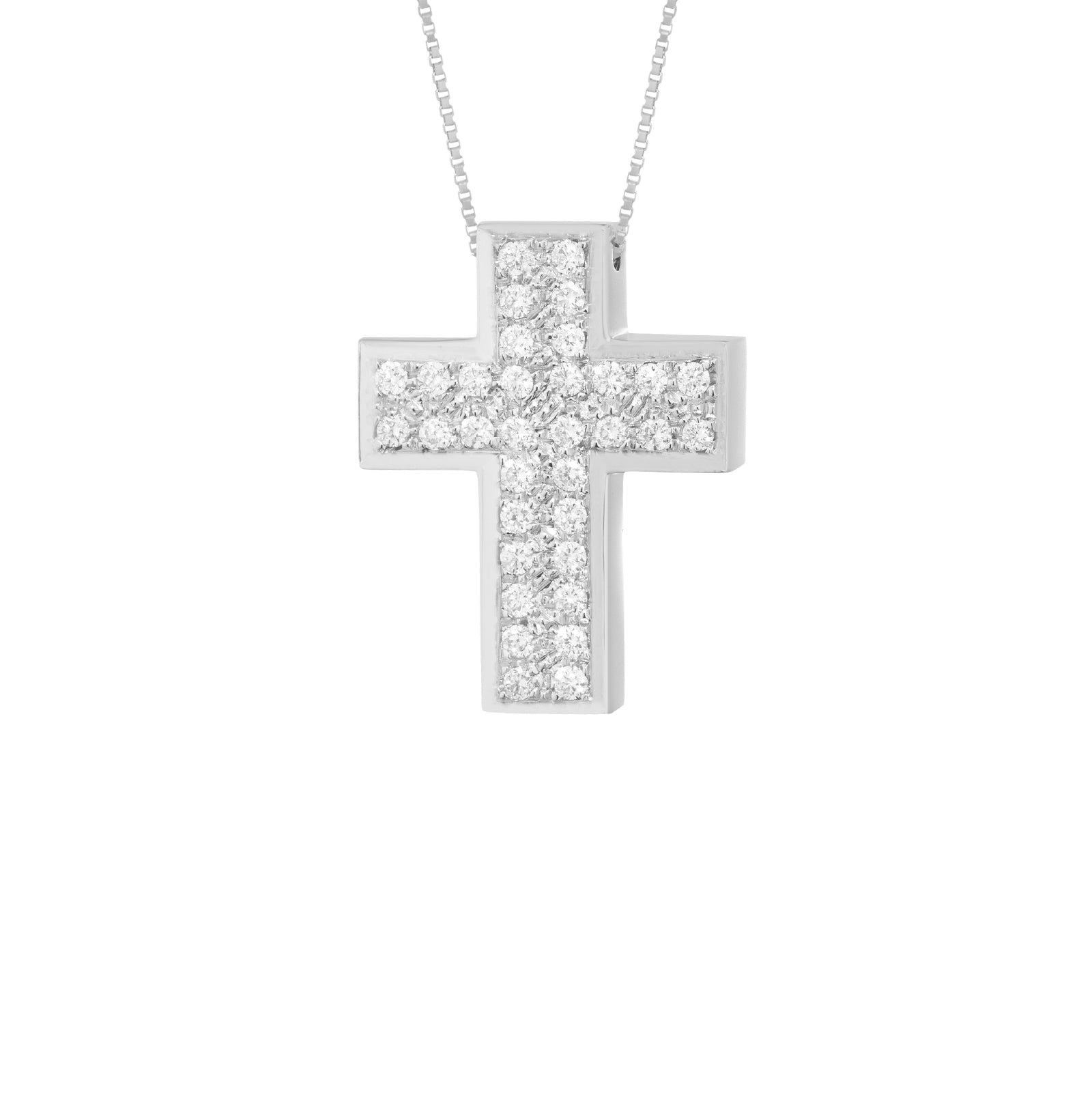 Croce PG Gioielli oro 18kt con diamante 0,18ct G VS MISURA UNICA