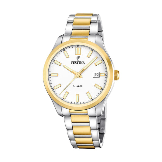 Orologio solo tempo uomo Festina in acciaio bicolor dorato MISURA UNICA