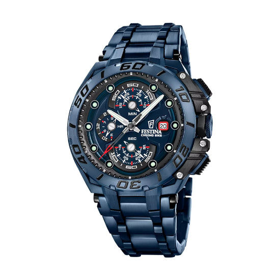 Orologio Festina Chrono Bike in acciaio blu da uomo MISURA UNICA