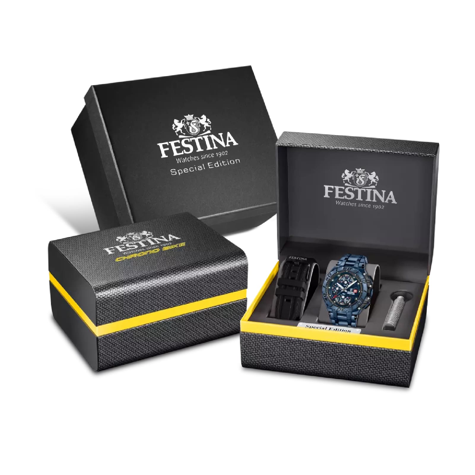 Orologio Festina Chrono Bike in acciaio blu da uomo MISURA UNICA