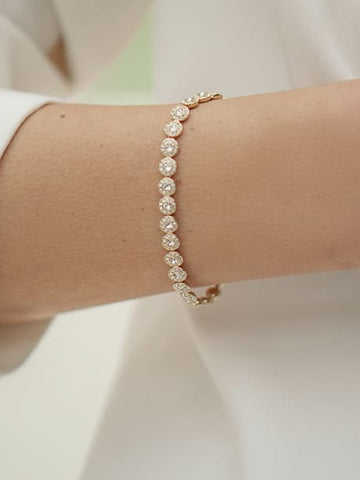 Bracciale tennis Swarovski con cristalli bianchi